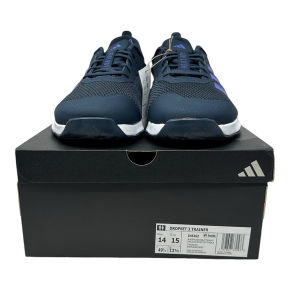Adidas Men’s Dropset 3 Performance Training Sneaker IH8362 Black/Blue Size 14 - Picture 10 of 11
